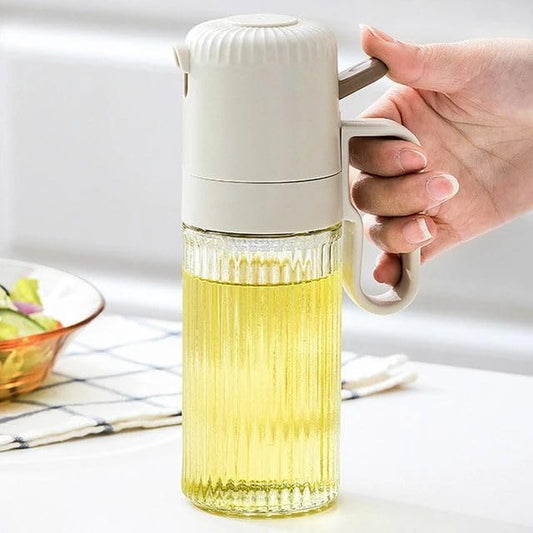 Aforword Glass Oil Sprayer Bottle Cooking Oil Dispenser Bottle For Kitchen Portable Reusable Bottles For Air Fryer Light Meals Kitchen Salad Baking BBQ Frying In Kitchen Hotels Chef