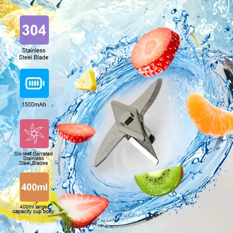 Aforword Compact USB Rechargeable Mini Blender for Juices Smoothies and Shakes