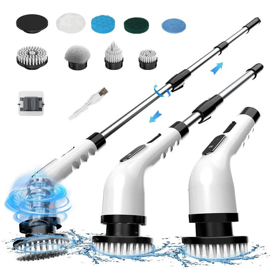 Aforword 9-in-1 Cordless Electric Spin Scrubber | Powerful Cleaning Mop with Extension Handle